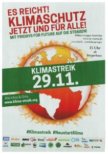 Klimastreik Handzettel